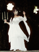 1980s Gothic Bell Sleeve Irregular Hem Dress