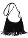 Vintage Boho Fringe Suede Shoulder Bag
