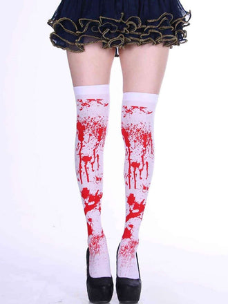 Halloween Gothic Blood Over-Knee Stocking