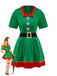 Green 1960s Christmas Elf Cosplay Costume Dress Set