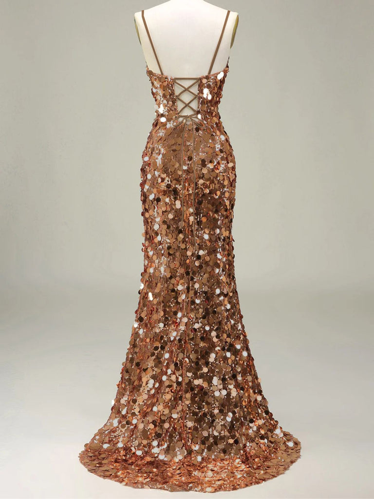 [Pre-Sale] Gold 1930s Slip Sequin Evening Dress