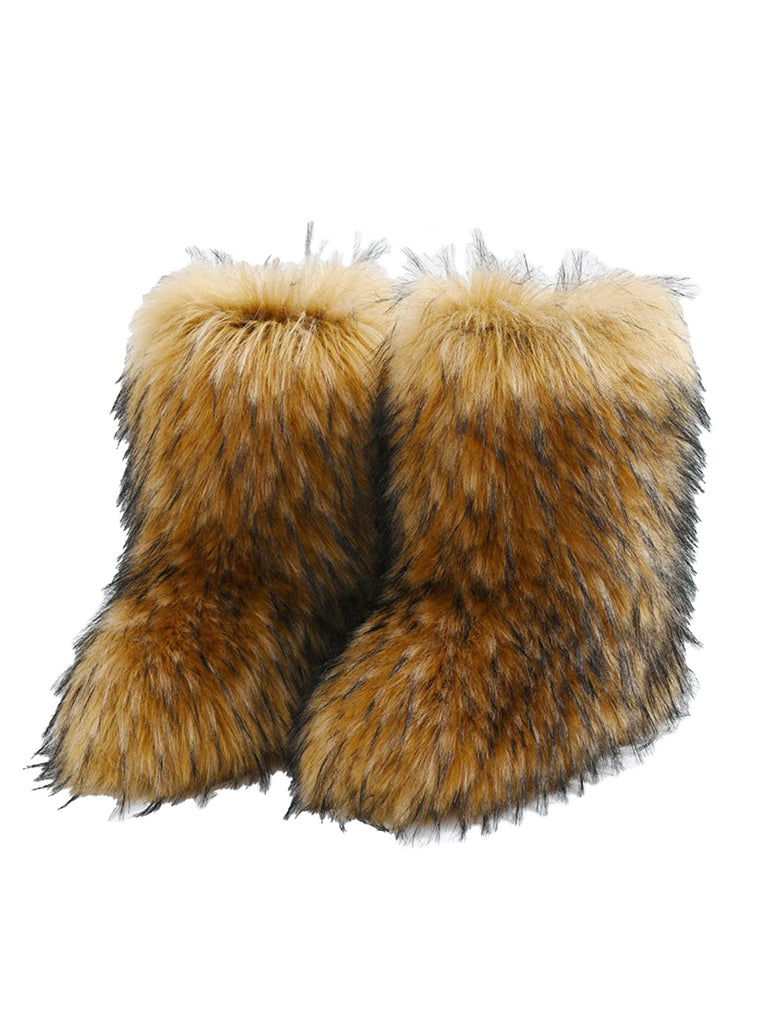 Vintage Faux Fur Winter Snow Boots