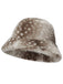 Plush Deer-Print Bucket Hat & Scarf Set