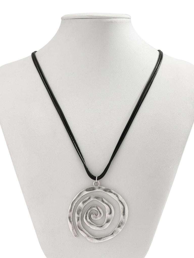 Conch Starfish Pendant Leather Cord Necklace
