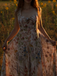 Multicolor 1930s Floral V-Neck Bohemian Slip Dress