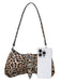 Vintage Leopard Studded Shoulder Bag