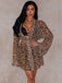 1960s Leopard Beach Lace-Up Cover-Up