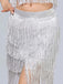 1920s Fringe Solid Elastic Waist Skirt