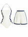 1940s Halter Swimsuit & Sailor-Stripe Shorts Set