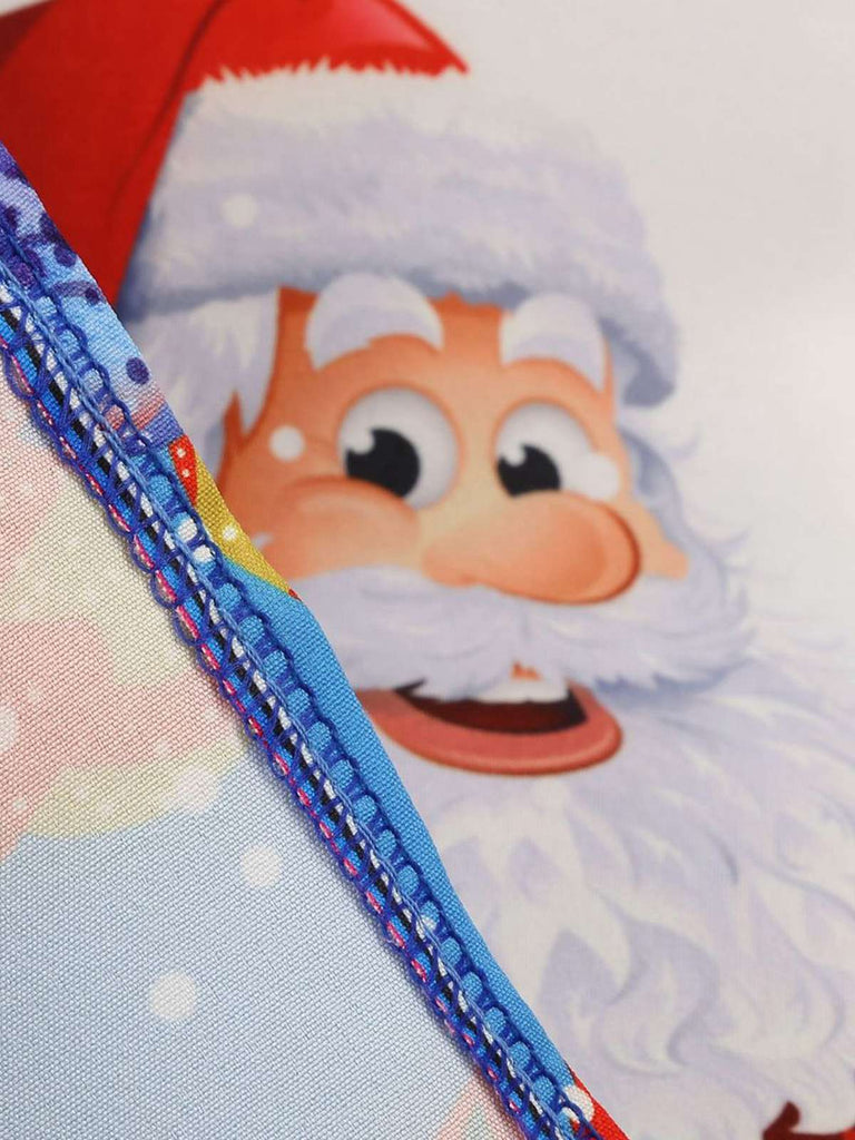 1950s Santa Claus Snowflake U-Neck Swing Dress