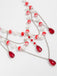 Vintage Faux Pearl & Ruby Blood Drop Necklace