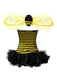Yellow 1960s Striped Bee Cosplay Costume Set