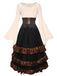 2PCS 1980s Ruffled Halloween Pirate Costume Set