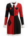 [Pre-Sale] Red & Black 1960s Geometric Poker Card Dress
