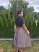 Black 1950s Polka Dot Swing Vintage Dress