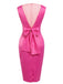 Rose Red 1960s Satin Solid Pencil Dress