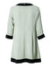 Green 1970s The Queen's Gambit Bow A-Line Dress