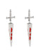 Gold Gothic Blood Sword Pendant Earrings