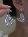 Silver Heart Crystal Detailing Shaped Earrings