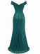 1930s Off-Shoulder Glitter Slit Maxi Dress