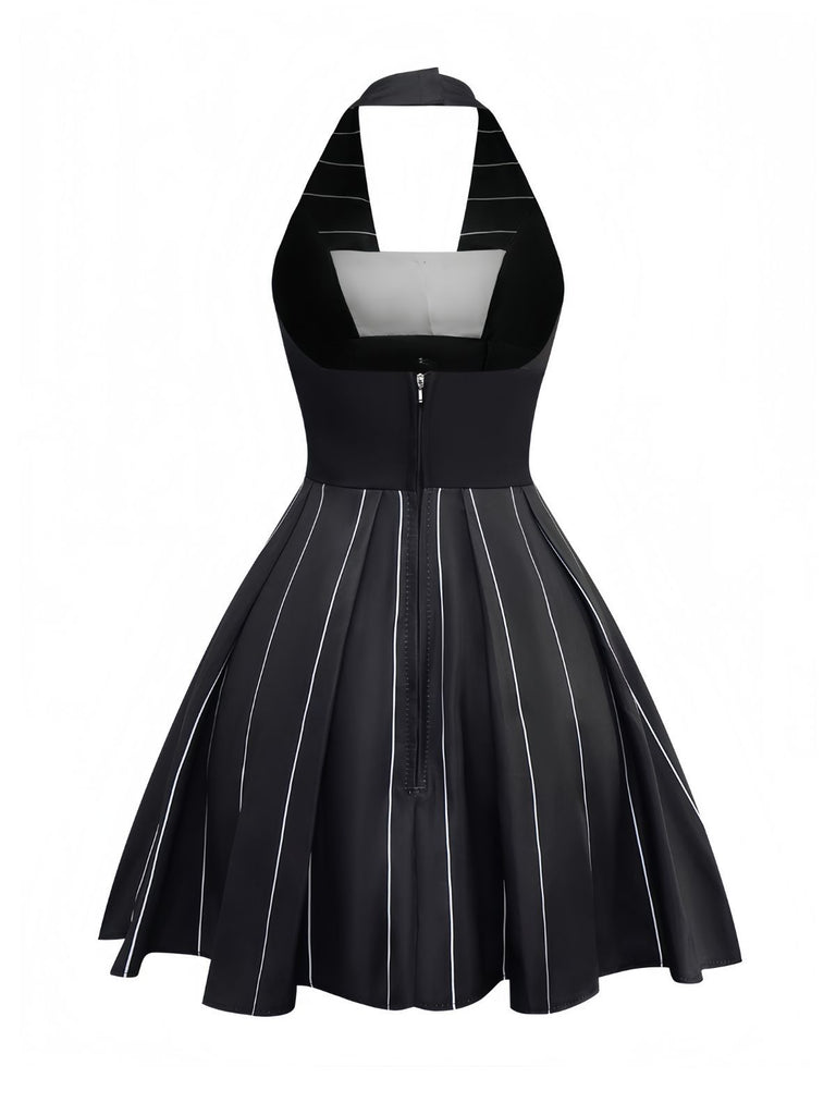 [Pre-Sale] 1960s Nightmare Before Christmas Bat Striped Dress
