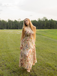 Multicolor 1930s Floral V-Neck Bohemian Slip Dress