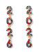 Rhinestone 2026 Colorful New Year's Drop Dangle Earrings