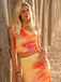 2PCS 1930s Lily Mesh One-Shoulder Crop Top & Mermaid Skirt
