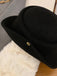 Vintage Hepburn Style Wool Flat-top Hat