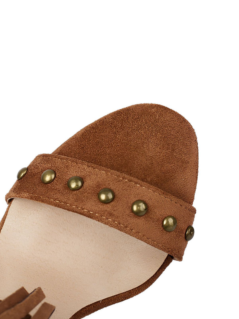 Vintage Tassel Studded Stiletto Boots