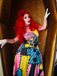 Multicolor 1950s Nightmare Before Christmas Sally Colorblock Dress
