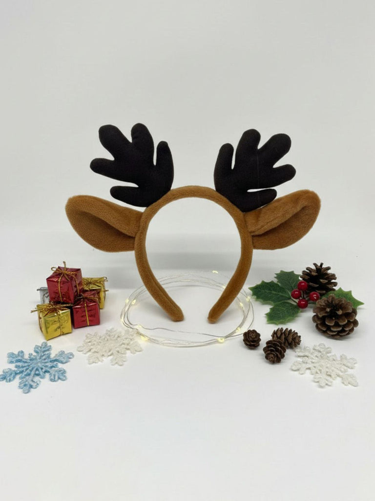 Brown Christmas Reindeer Antler Headband