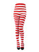 Vintage Christmas Striped High-Waisted Pantyhose