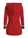 1940s Knit Plaid Button Hooded Sweater
