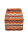 Multicolor 1970s Zigzag Knit Mini Skirt