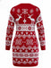 1960s Christmas Reindeer Snowflake Jacquard Knit Dress
