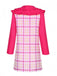 2PCS 1960s Plaids Pocket Wednesday Addams Style Top & Dress