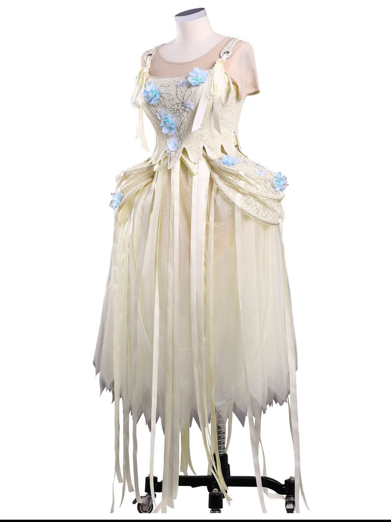 Apricot 1940s Wednesday Enid Style Dress