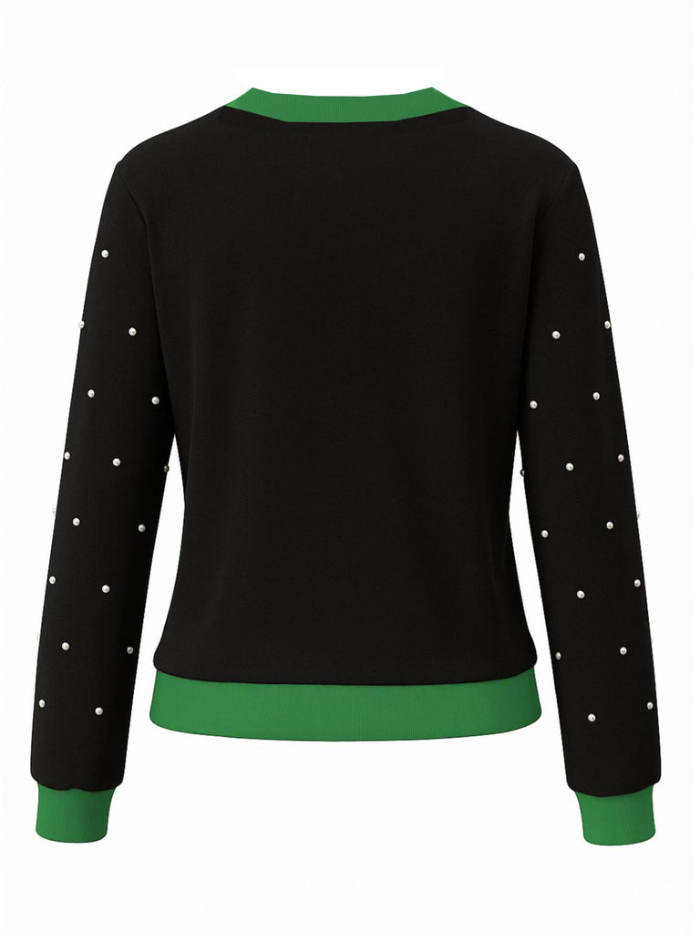 1980s 3D Christmas Tree Sweater With Tinsel