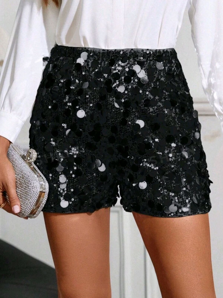 1980s Metallic Sequined Disco Shorts