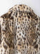 Brown 1980s Leopard Print Faux Fur Coat