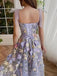 Purple 1940s 3D Floral Bow Strap Mesh Dress