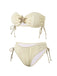 1950s Bandeau Sand-Ripple Jeweled Starfish Bikini Set
