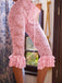 1950s Retro Lace Ruffles Capri Pants