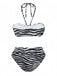 1960s Zebra Print Sea Star Accents Bandeau Bikini Set
