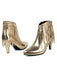 Metallic Tassel Pointed Toe Stiletto Chelsea Boots