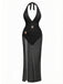 2PCS 1940s Deep V Halter Starfish One-Piece Swimsuit & Cover-Up