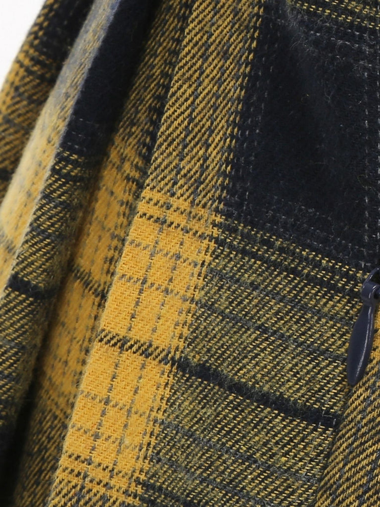 1950s Polka Dot Belt Plaid Pleated Skirt