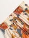 1970s Boho Floral Bow Tiered Skirt
