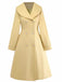 Yellow 1930s Lapel Double-Breasted Coat